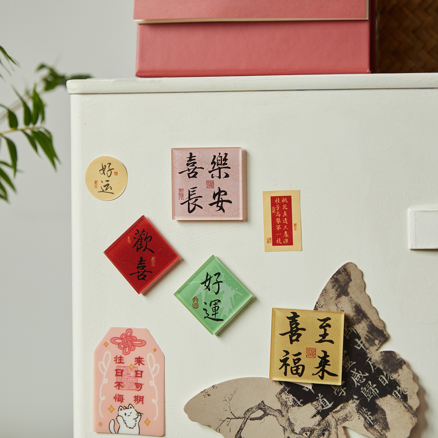 【9 in a set】Acrylic Creative Cartoon Refrigerator Magnet Keychain Stand Pp Clip School Card Star Animation Peripheral Customized Wholesale