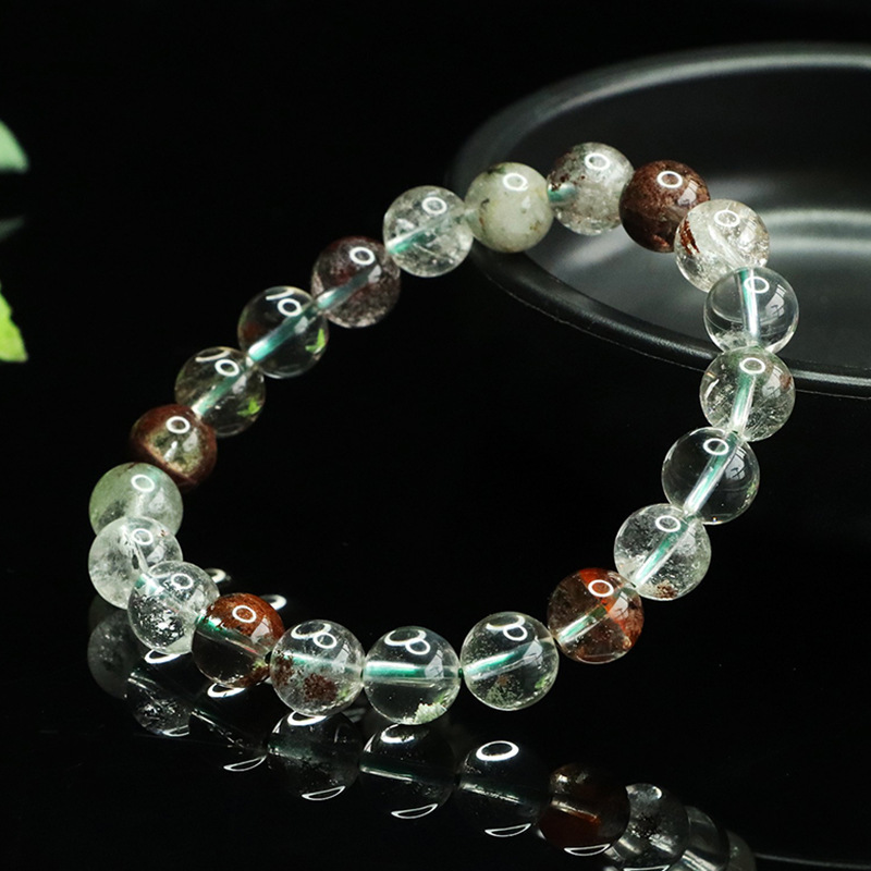 Natural Green Phantom Quartz Bracelet Foreign God of Wealth Crystal Bracelet